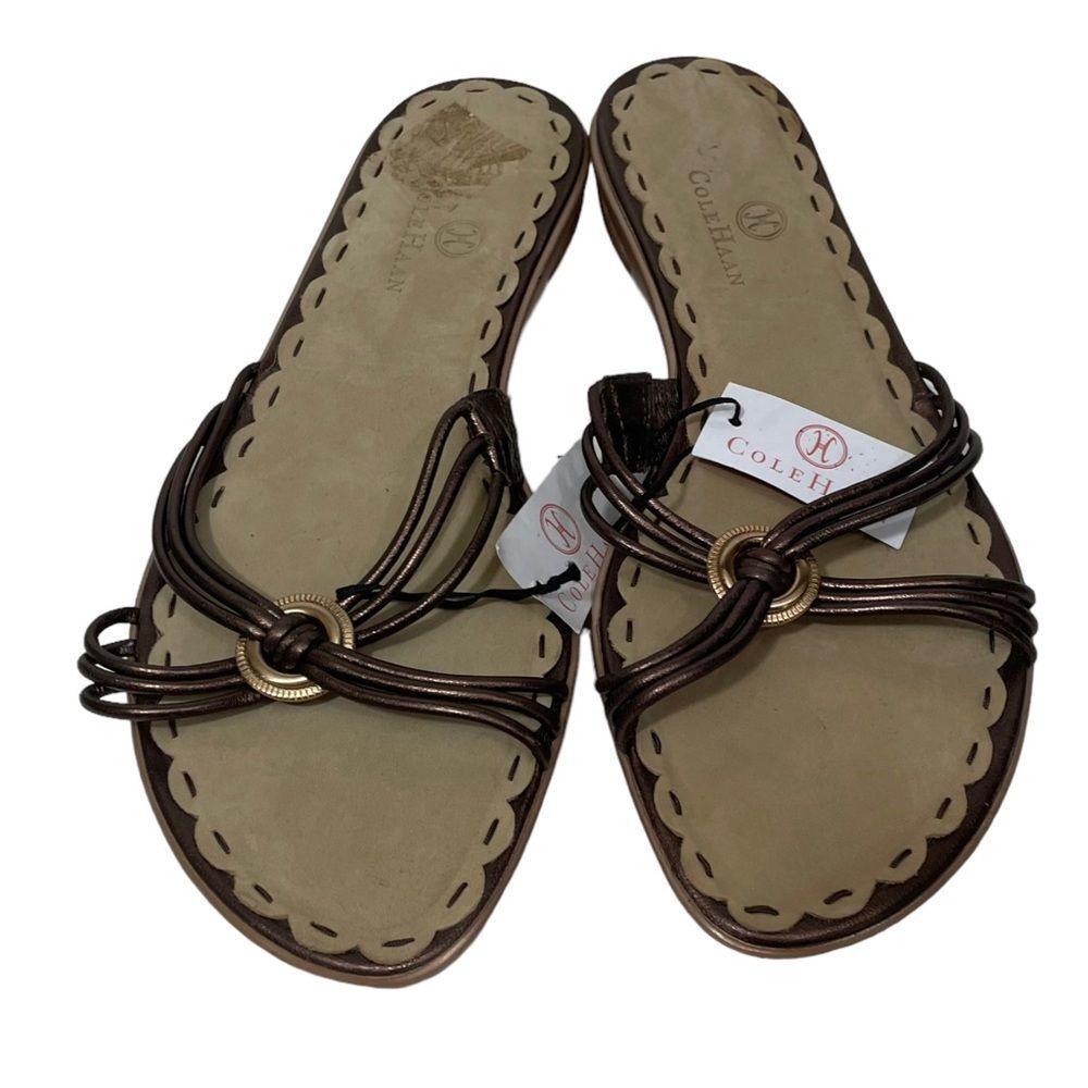 NWT Cole Haan Metallic Strappy Sandals